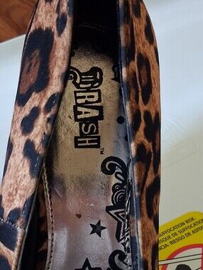 Brash Leopard-Print Wedge Heels — Brown, Black